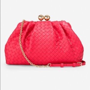 Hot Pink Leather Clutch